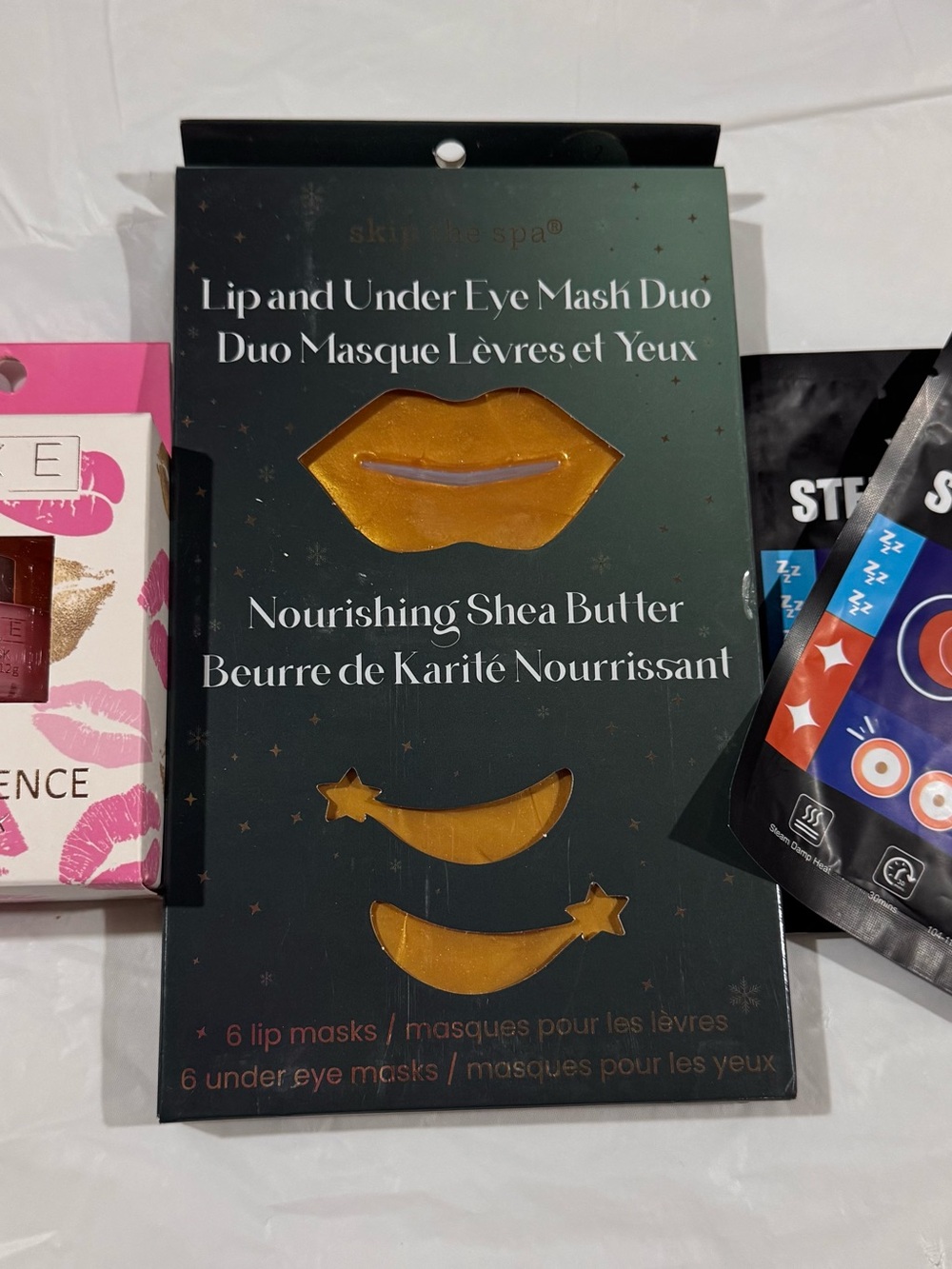 Skin Care Spa Nourishing Shea Butter Lip & Under Eye Mask Duo - Gold